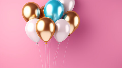 Celebration background with balloon decoration with copy space