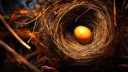 Birds Nest With Egg, Natures Marvel in a Twig Abode