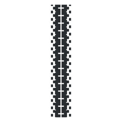Sample of car tire pattern on white background