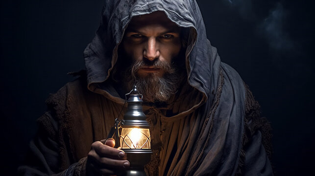 The man is the character of the worst arcana of the tarot - the hermit.