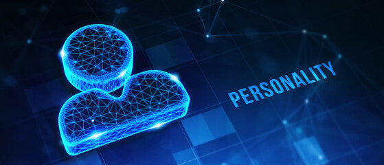 Personality. Business, Technology concept. 3d illustration - obrazy, fototapety, plakaty