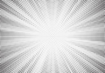 Halftone gradient sun rays pattern. abstract halftone vector dots background. monochrome dots pattern. pop art, comic small dots. star rays halftone poster. shine, explosion. sunrise rays background.	 - obrazy, fototapety, plakaty