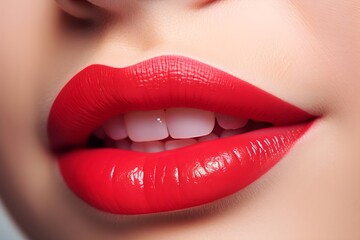 Obraz premium Red lips