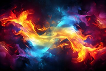 Colorful flames wallpaper