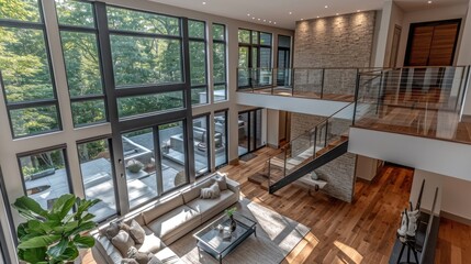 Elegant Modern Home Interior with Natural Light and Style.