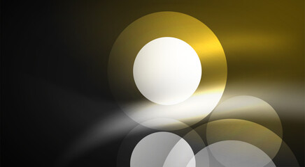 Shiny Light Neon Bubble Circles. Vector illustration For Wallpaper, Banner, Background, Card, Book Illustration, landing page