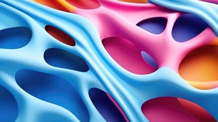 Colorful scientific concepts polymer plastic abstract background.