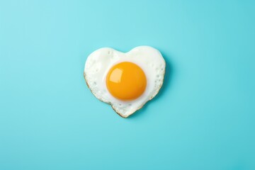 heart shaped egg blue yellow green background
