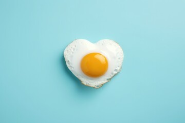 heart shaped egg blue yellow green background