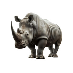 Fototapeta premium Full body Rhinoceros isolated on transparent or white background