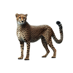 Full body Cheetah isolated on transparent or white background