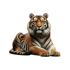 Full body Tiger isolated on transparent or white background