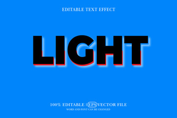 Light title background Editable text effect, 3d text template,