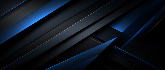 Obraz premium Futuristic design with dark, metallic textures and bright blue highlights.