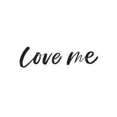 Lettering handwriting brush pen phrases Valentines Day. Vector scripts