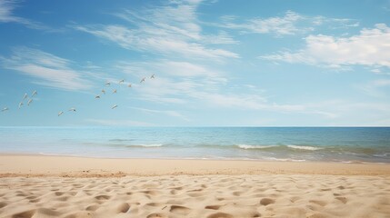 Fototapeta na wymiar vacation sand summer background illustration sun ocean, waves hot, tropical seashells vacation sand summer background