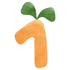 Cute carrot alphabet for Easter day