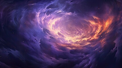 perfect anime illustration purple and yellow spiral