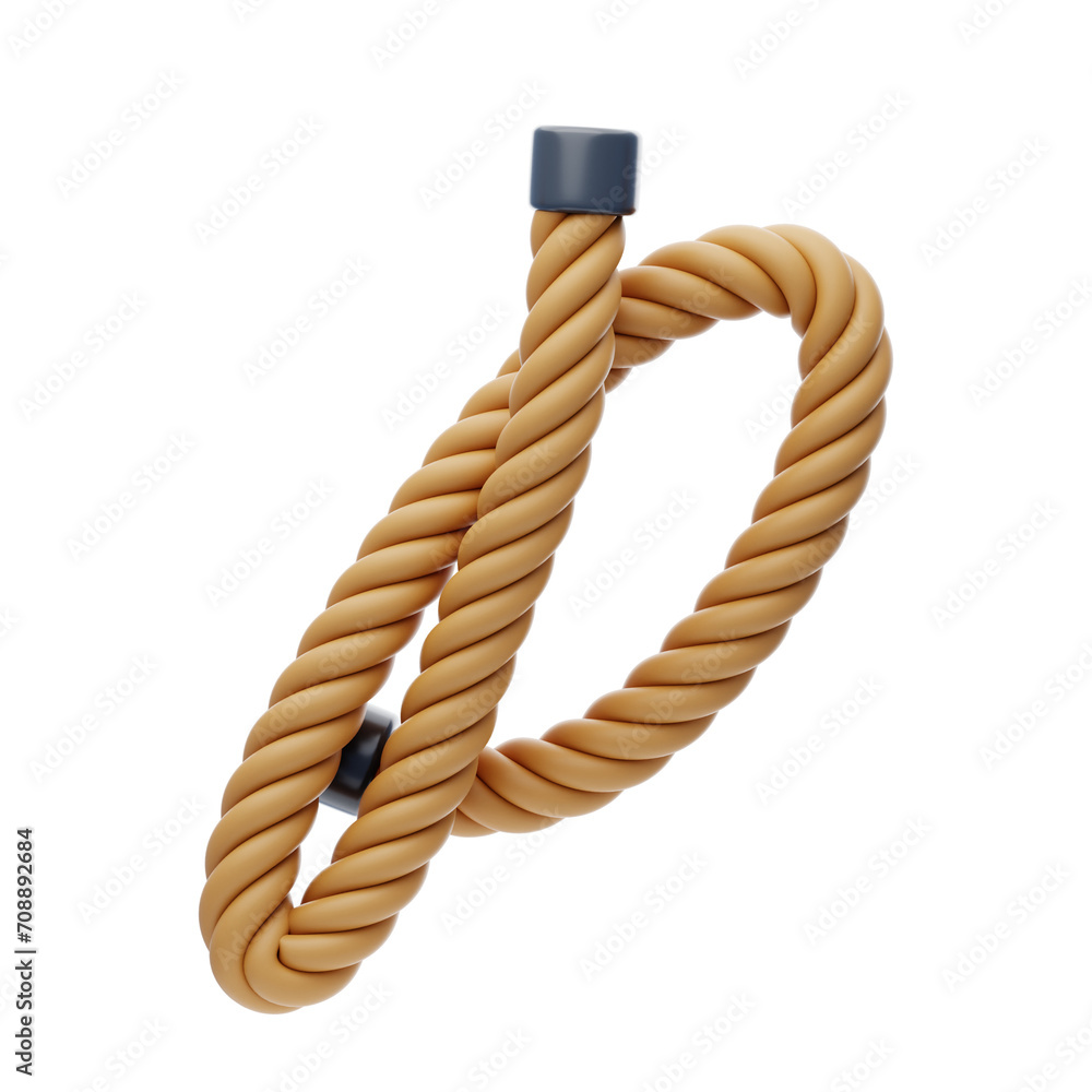 Poster p letter 3d shape rope text. 3d illustration, 3d element, 3d rendering. 3d visualization isolated on