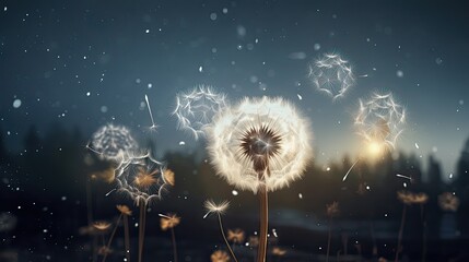 photorealistic high detailed a perfect dandelion flower