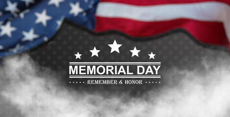 Memorial Day is observed each year in May. it is a federal holiday in the United States for honoring and mourning the military personnel who have died in the performance of their duties. 3D Rendering.