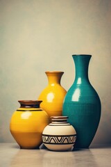 Beautiful Vases, Yellow and Green Colors