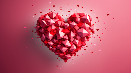 Vibrant Valentine's Day background, hearts background