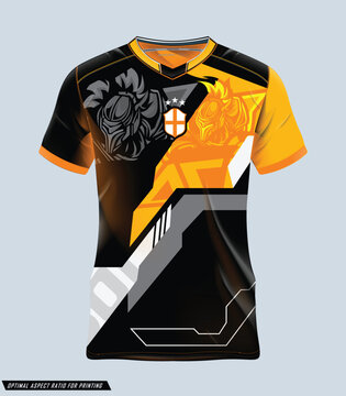 t-shirt sport design template, Soccer jersey mockup for football club. uniform front and back view.