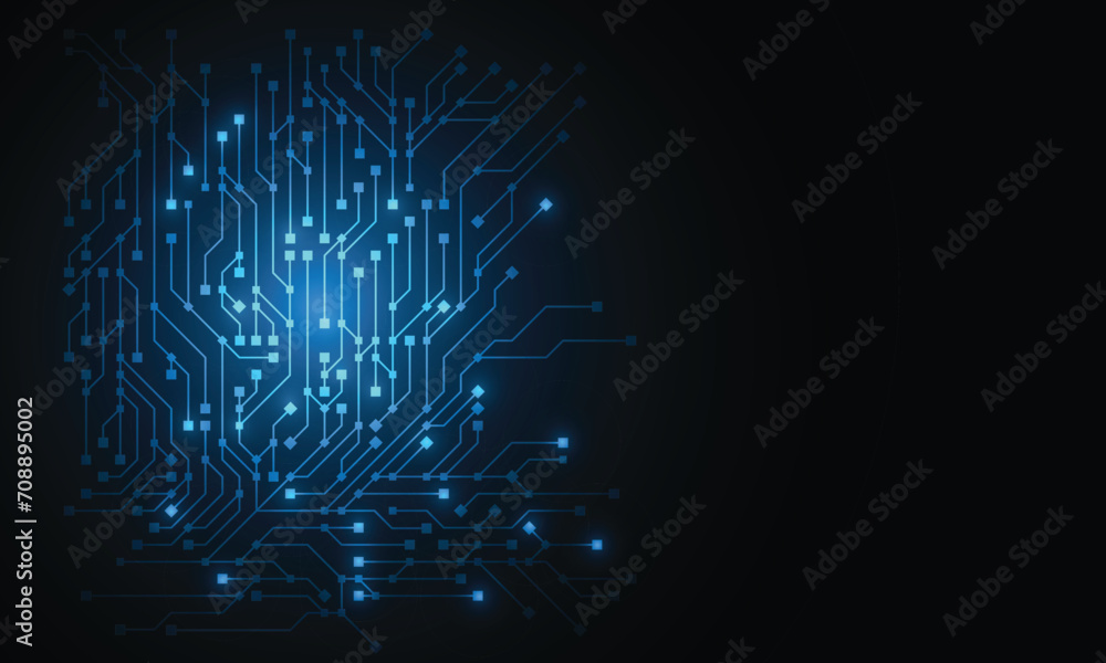 Poster abstract circuit networking blockchain concept background.