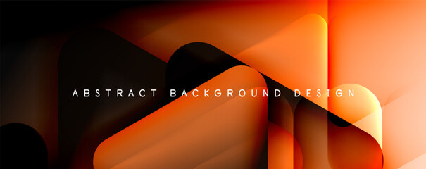 Shadow and Light Triangle Background. Dynamic Geometric Template. Glass Transparent Triangles