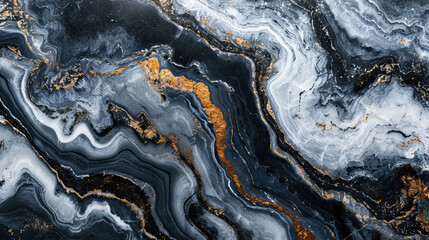 Beautiful abstract background. Black marble texture with golden lines
