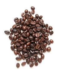 Coffee beans isolated on white background