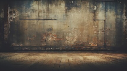 industrial interior grunge background illustration rustic aged, weathered retro, urban decayed industrial interior grunge background