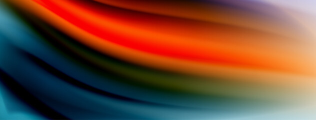 Rainbow color silk blurred wavy line background on white, luxuriously vibrant visually captivating backdrop. Stunning blend of colors reminiscent of rainbow, silky and gracefully blurred wavy pattern