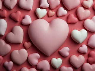 Cute pastel heart shape pattern for Valentine's or Wedding concept