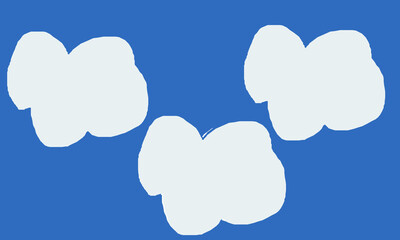 White flowers on blue background for design