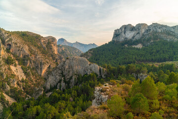 Obraz premium Beautiful landscape with mountains, on a cloudy day