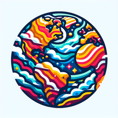 colorful world, ai generated