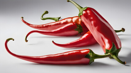 Hot red chili or chilli pepper isolated on transparent background.