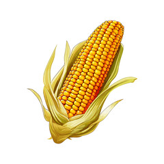 Fresh corn realistic vector isolated on white background