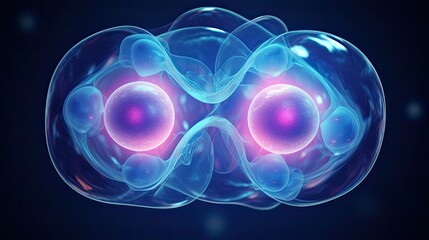 Obraz premium The Cell Nuclei Are Separated.the Cell Fluid and cell