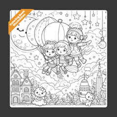 children illustration for drawing book