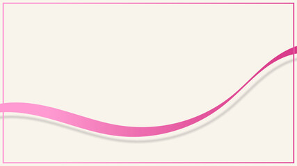 Abstract pink waveform ribbon elements on background.