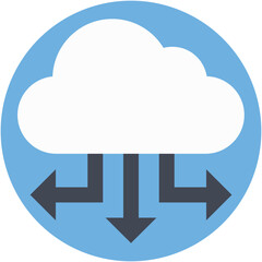 Cloud Sharing Vector Icon