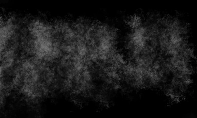 Black and white abstract powder explosion background. Abstract splashes of water on black background. Freeze motion of white particles. Rain, snow overlay texture. Dust cloud. shower water drops.