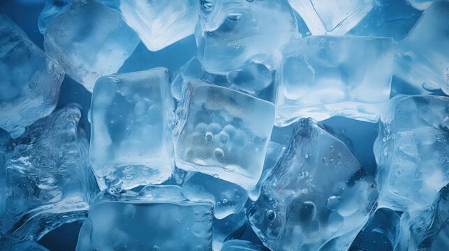 frozen cube ice background illustration chill refreshing, drink cocktail, cold crystal frozen cube ice background