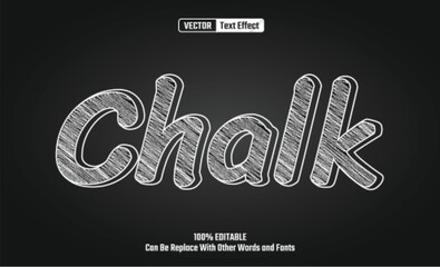 Chalk Editable Vector Text Effect.