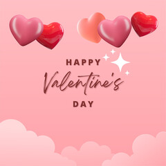 Happy Valentine's Day Hearts Balloon