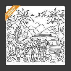 children illustration for drawing book