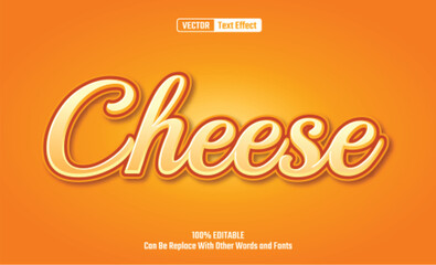 Cheese Editable Vector Text Effect.